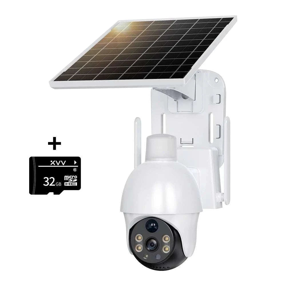 4G Solar Security Camera PTZ 3MP Outdoor Night Vision Surveillance-4G Camera / EU Plug