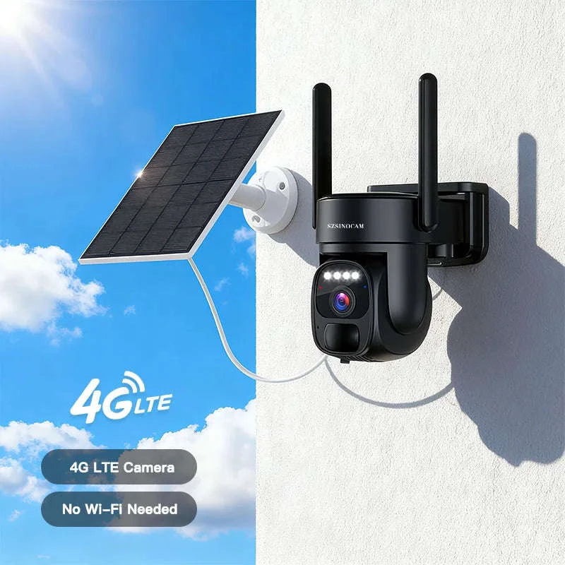4G Solar Security Camera with Human Detection & 360° Coverage-4G with 32GB Card / United States