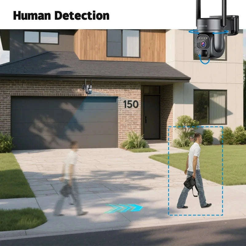 4G Solar Security Camera with Human Detection & 360° Coverage-4G with 32GB Card / United States