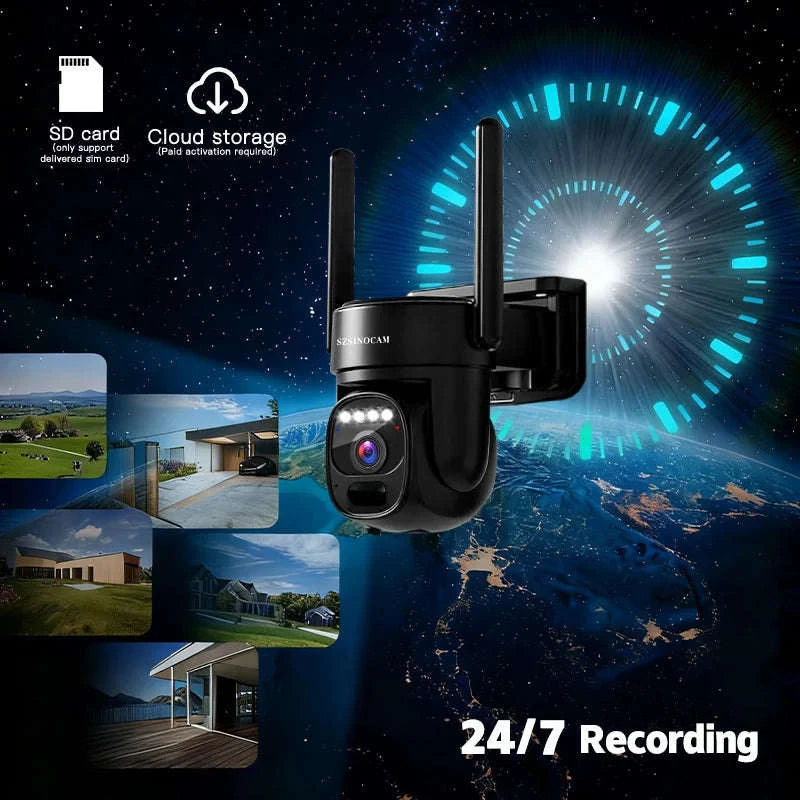 4G Solar Security Camera with Human Detection & 360° Coverage-4G with 32GB Card / United States