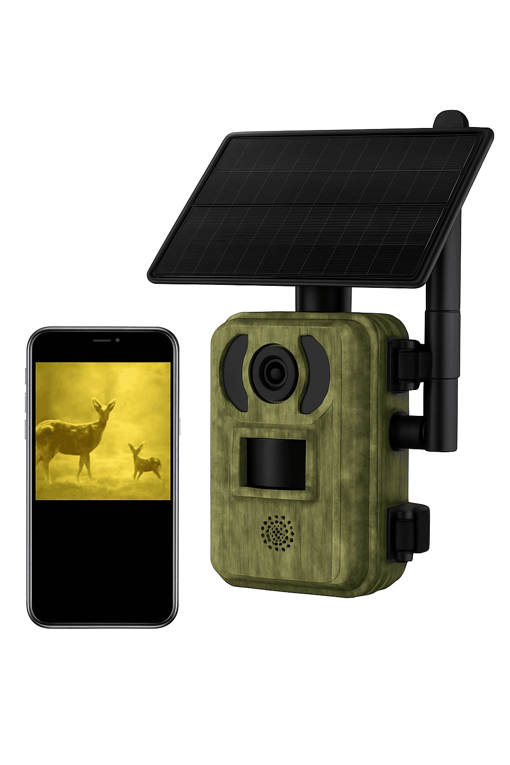 4G Solar Trail Camera 4MP 2K Night Vision PIR Motion EU-EU 4G Trail Cam