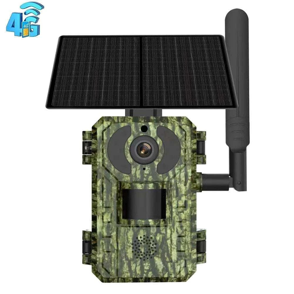 4G Solar Trail Camera 4MP 2K Night Vision PIR Motion EU-EU 4G Trail Cam