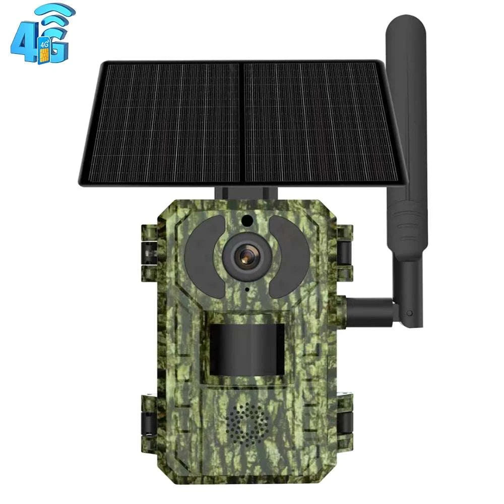4G Solar Trail Camera 4MP 2K Night Vision PIR Motion EU-EU 4G Trail Cam