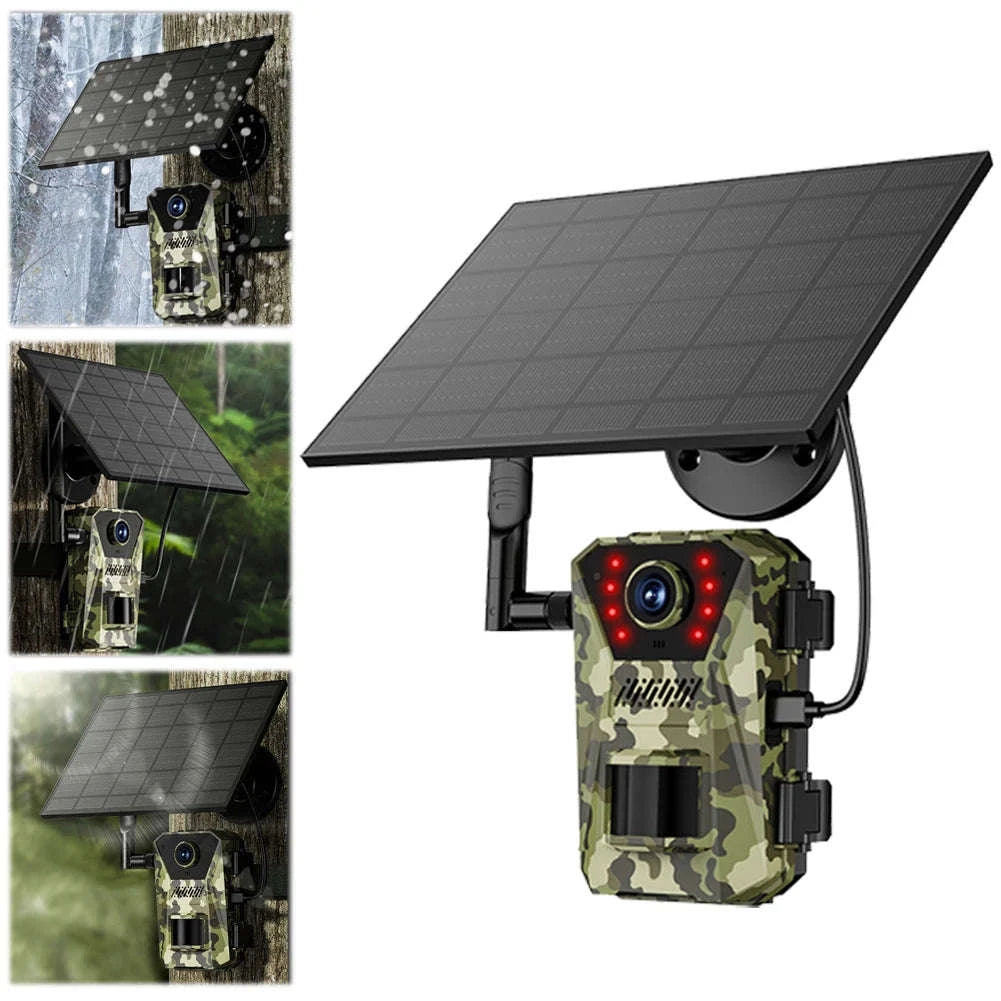 4G Solar Trail Camera with Night Vision for Wildlife Monitoring-EU / United States