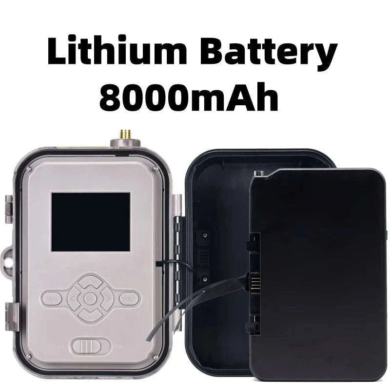 4G Trail Camera 120MP 4K, Dual Lens, 8000mAh Battery-Default Title