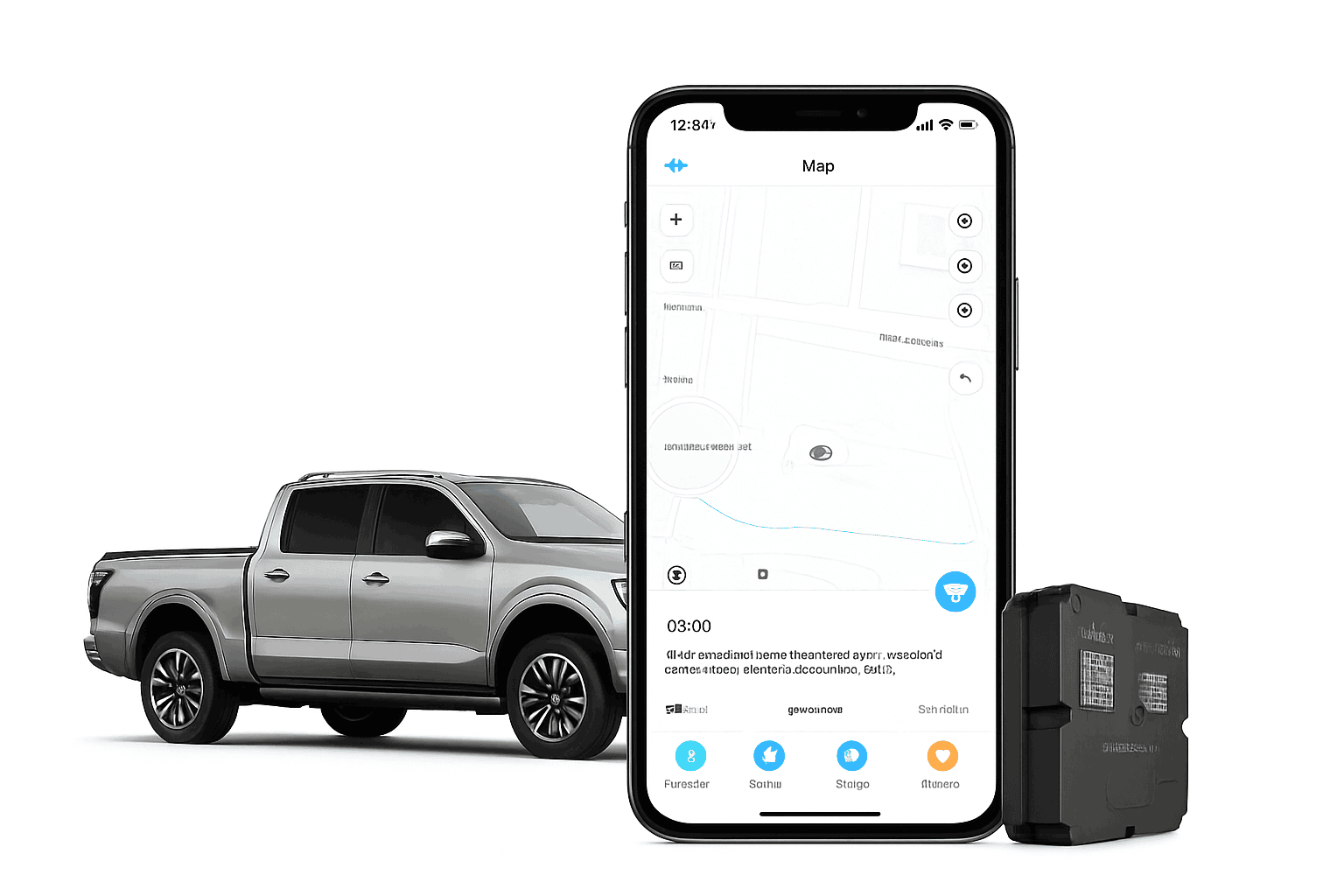 4G Vehicle Tracking Device with 7500mAh Battery and Magnetic Installation-spain / black