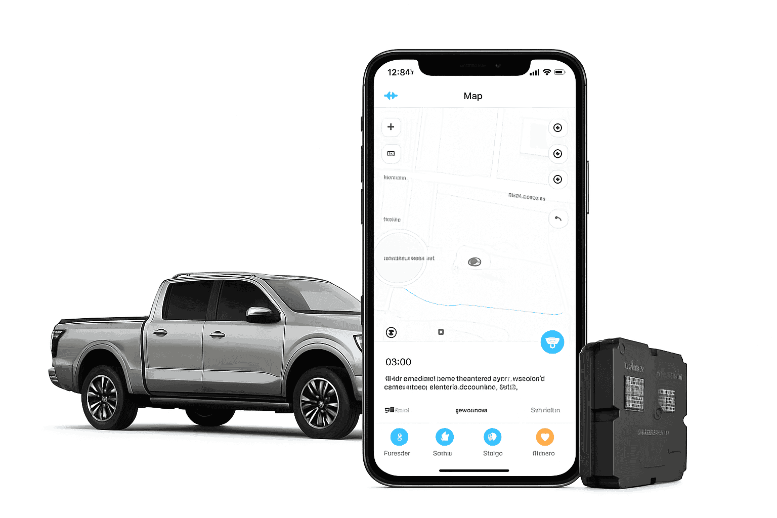 4G Vehicle Tracking Device with 7500mAh Battery and Magnetic Installation-spain / black