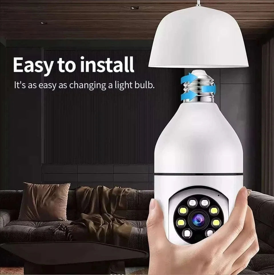 4G WiFi E27 Bulb Camera 2MP with AI Tracking-White / No plug / China Mainland