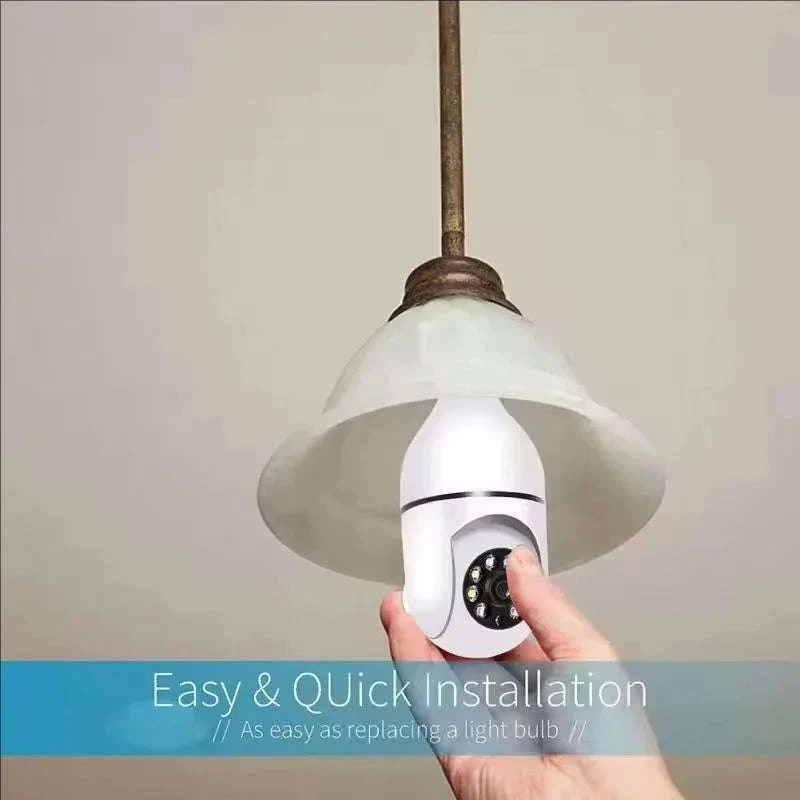 4G WiFi E27 Bulb Camera 2MP with AI Tracking-White / No plug / China Mainland