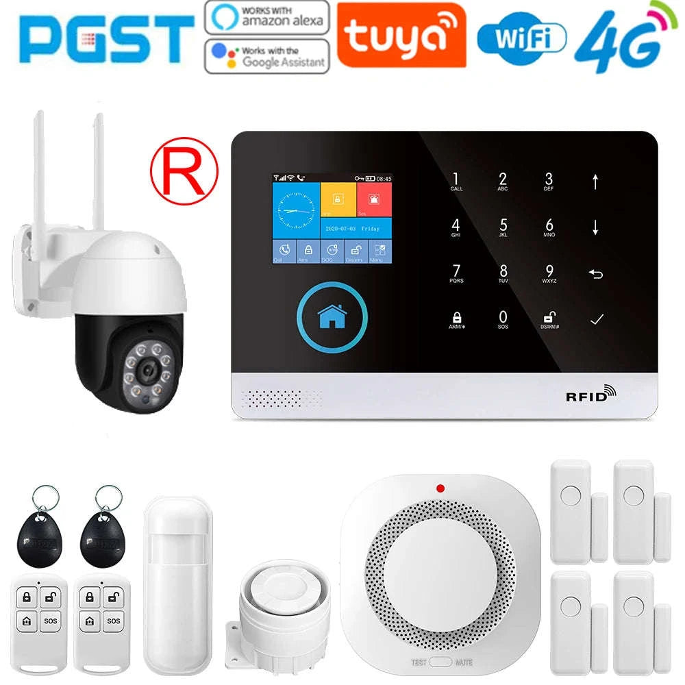 4G WiFi Smart Home Alarm System-PG103-4G-E / US Plug / CHINA