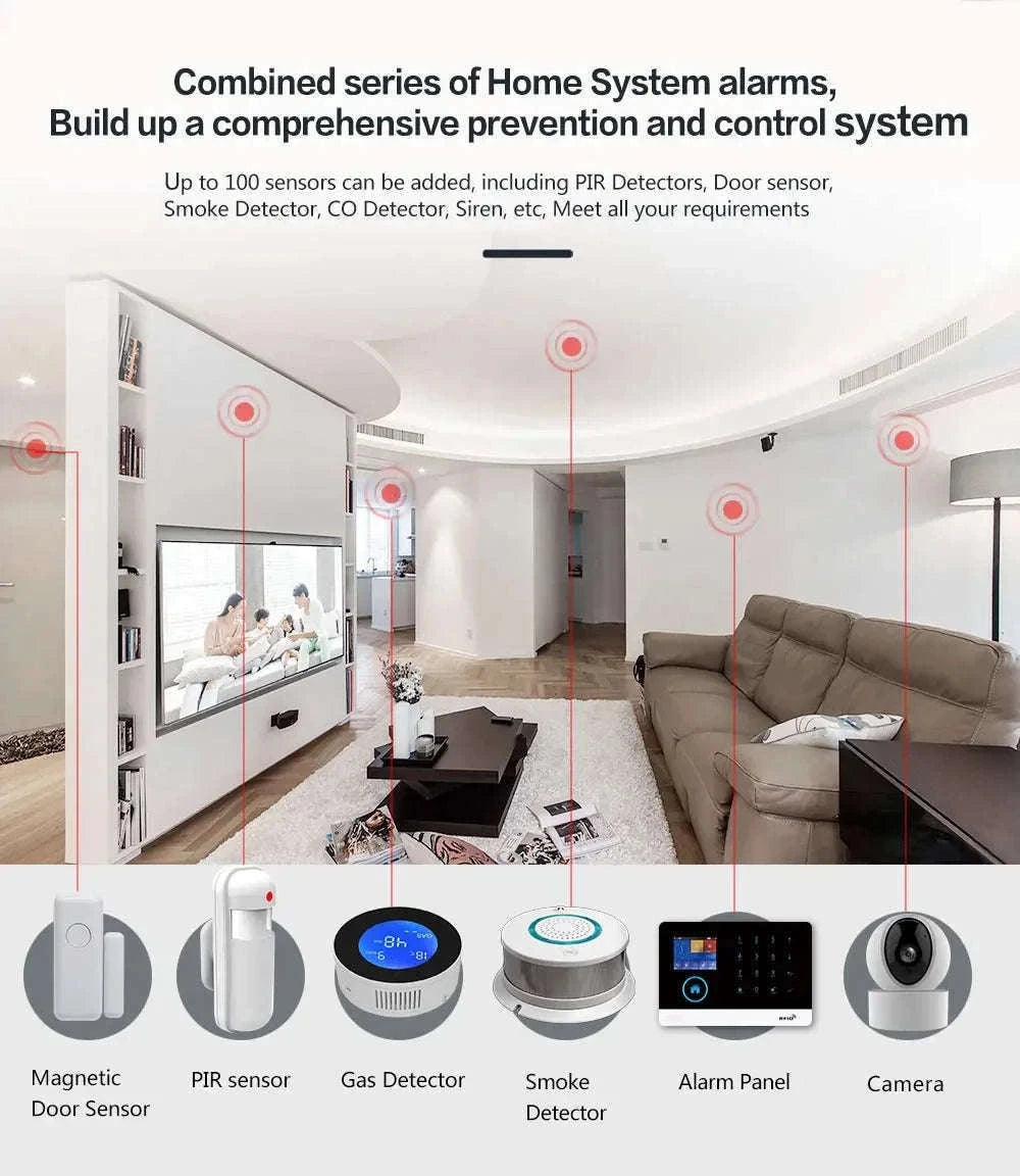4G WiFi Smart Home Alarm System with App Control-PG103-4G-E / US Plug / CHINA