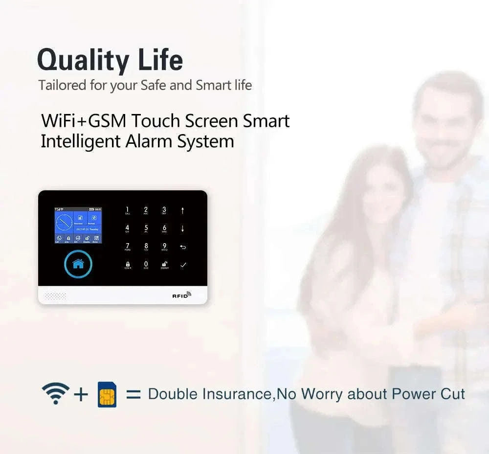 4G WiFi Smart Home Alarm System with App Control-PG103-4G-E / US Plug / CHINA