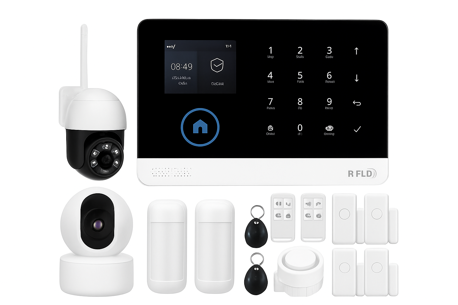 4G WiFi Smart Home-alarm med appstyring