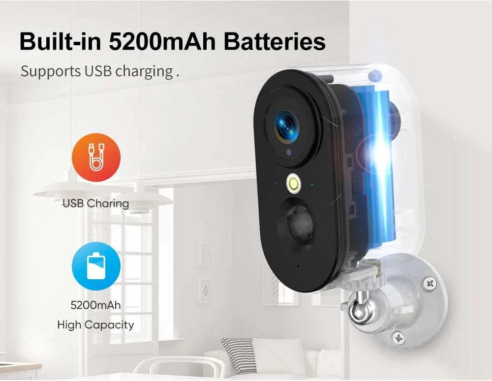 4G Wireless PTZ Security Camera 4MP Outdoor Battery CCTV-4G Cam Add 64G / China Mainland