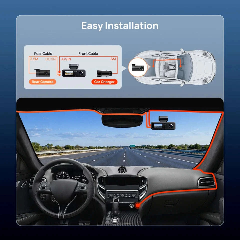 4K 3-Channel Dash Cam Front Rear Interior Voice Control GPS Parking Surveillance-T800E Set n HW UP03 / Mexico / UHS-I U3 512GB