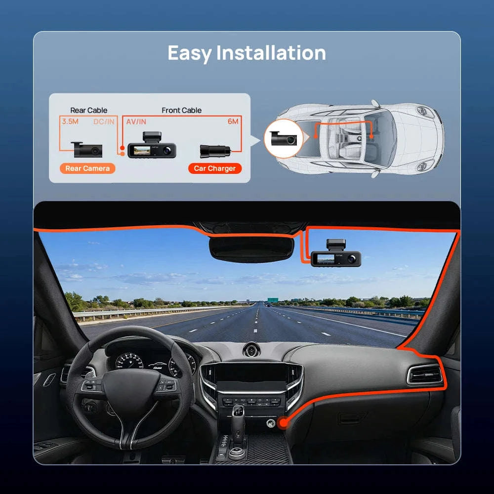 4K 3-Channel Dash Cam with Front, Rear & Interior Recording-T800E Set n HW UP03 / UHS-I U3 64GB / Poland
