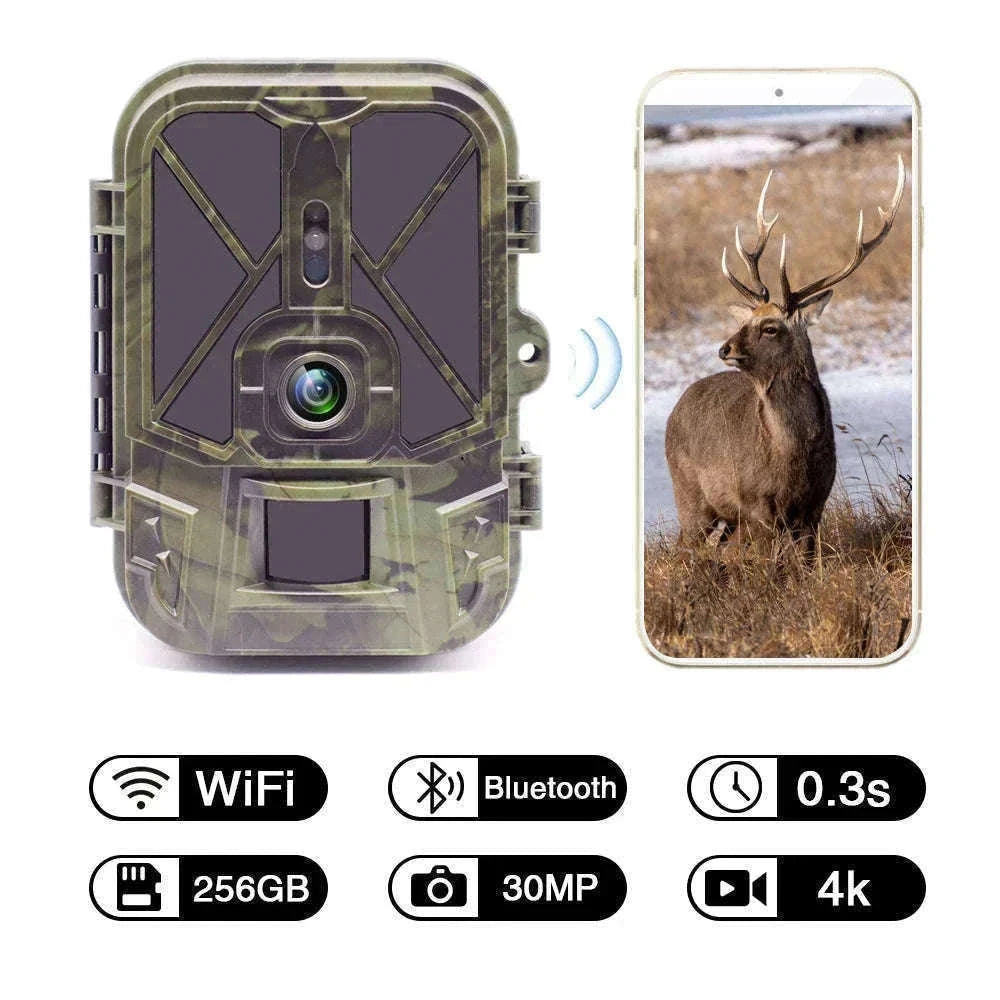 4K 30MP WiFi Trail Camera with Bluetooth App and 10000mAh Battery-WIFI940PRO-LI