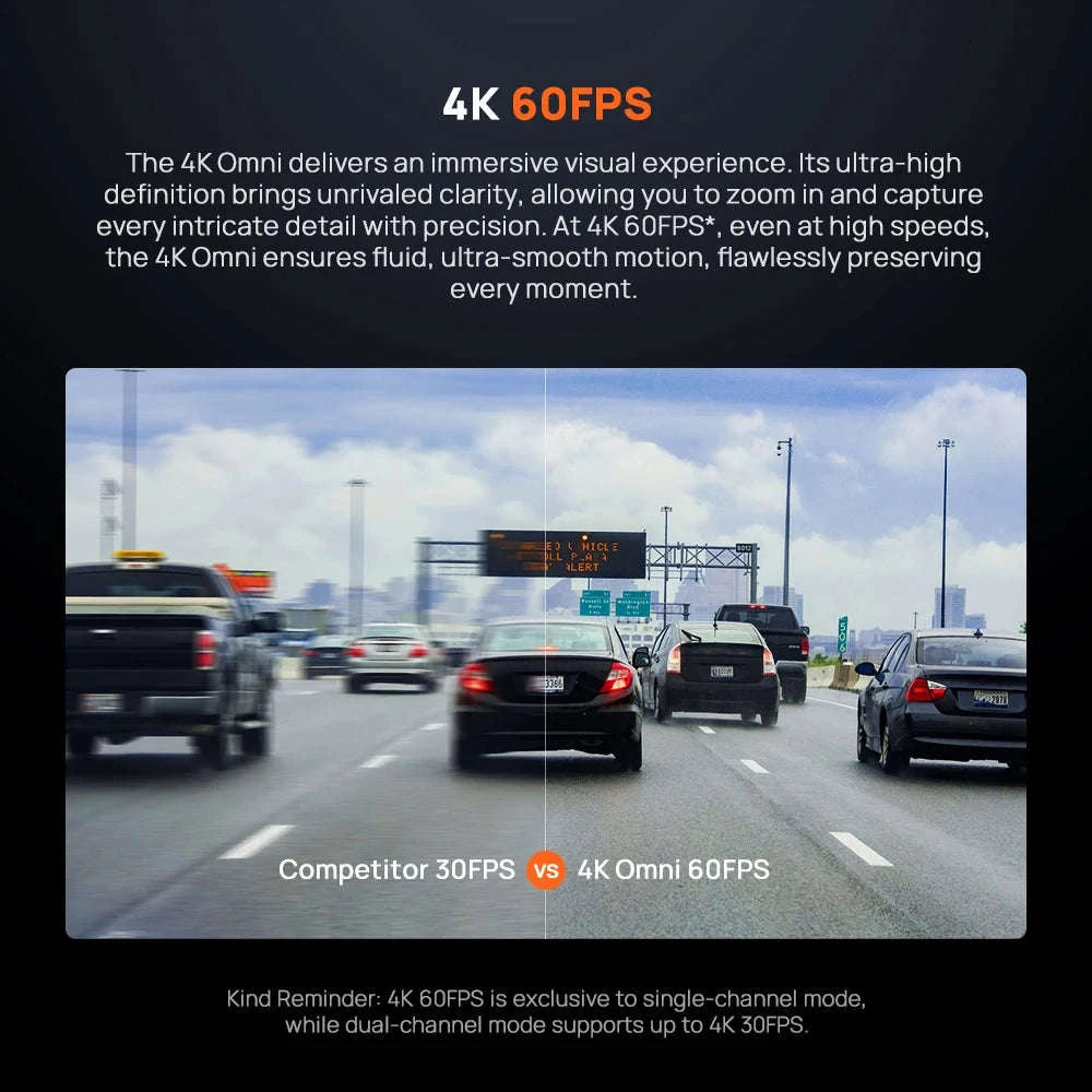 4K 360° Rotating Dash Cam with GPS, ADAS, 4G LTE & Supercapacitor-X800 Front Cam / United Arab Emirates / 64GB TF Card