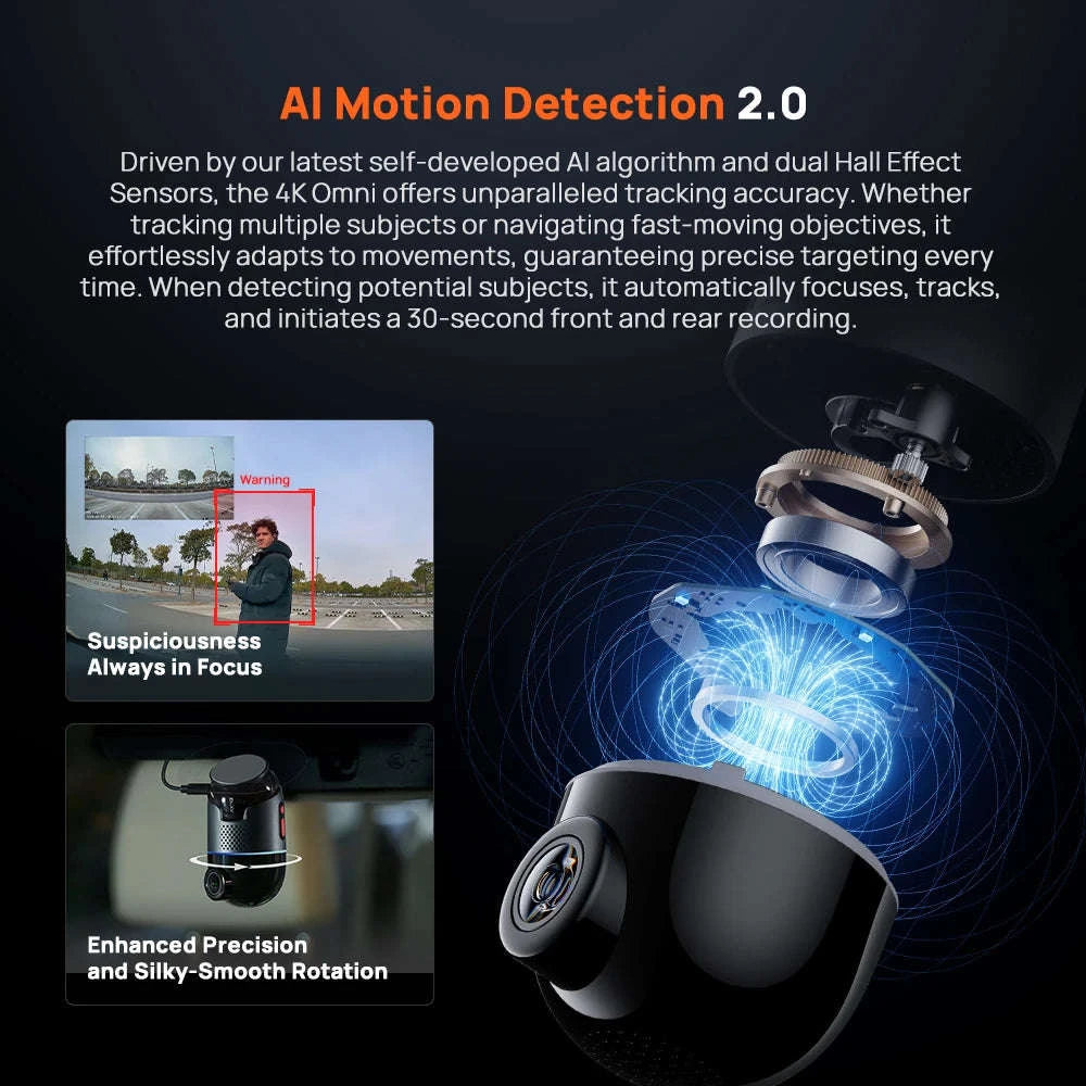 4K 360° Rotating Dash Cam with GPS, ADAS, 4G LTE & Supercapacitor-X800 Front Cam / United Arab Emirates / 64GB TF Card