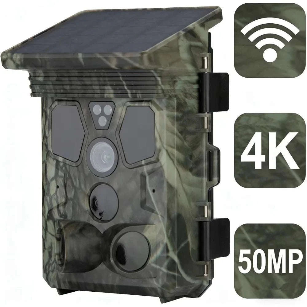 4K 50MP WiFi Trail Camera with 940NM Night Vision-Default Title