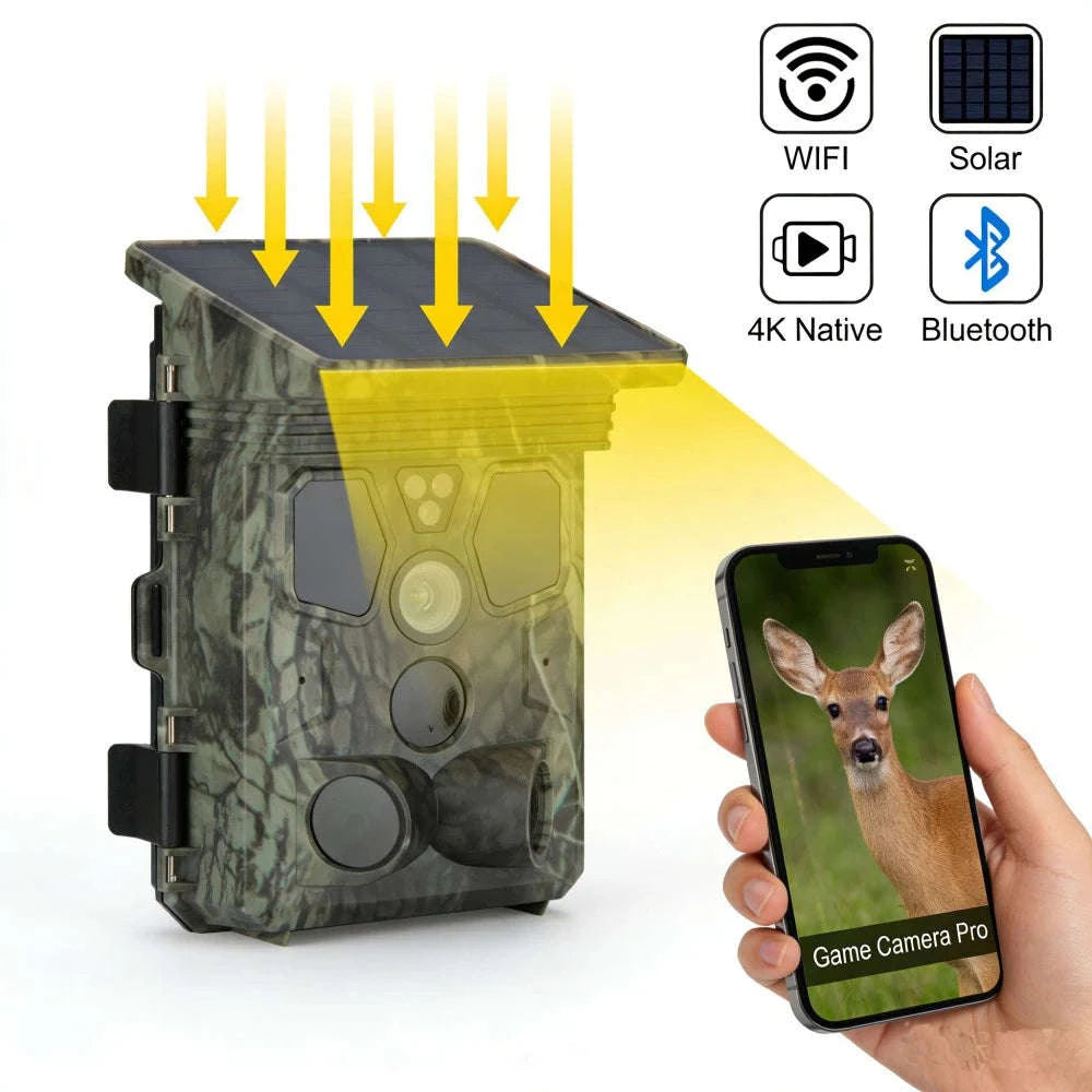 4K 50MP WiFi Trail Camera with 940NM Night Vision-Default Title