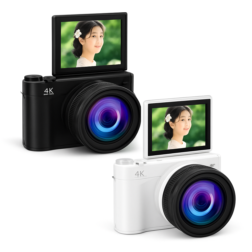 4K 64MP Retro kompaktný digitálny fotoaparát s 18-násobným priblížením