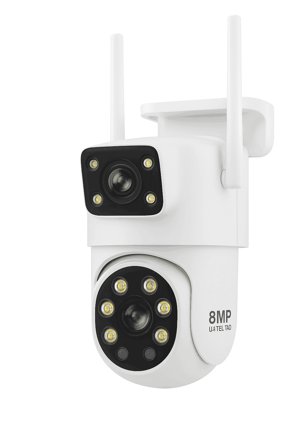 4K 8MP Dual Lens PTZ WiFi Security Camera with AI Auto Tracking-4MP No SD Card / UK Plug