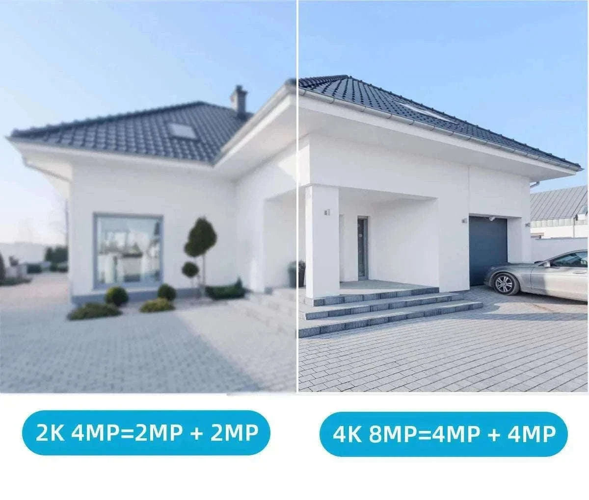 4K 8MP Dual Lens PTZ WiFi Security Camera with AI Tracking-4MP Add 64G Card / US Plug