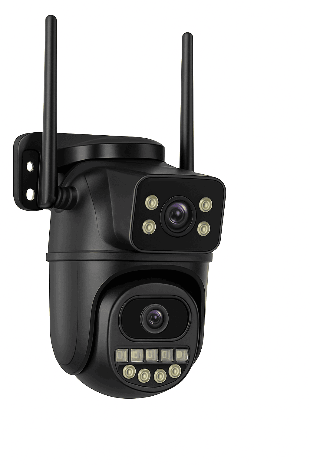 4K 8MP Dual Lens PTZ WiFi Security Camera with AI Tracking-4MP Add 64G Card / US Plug