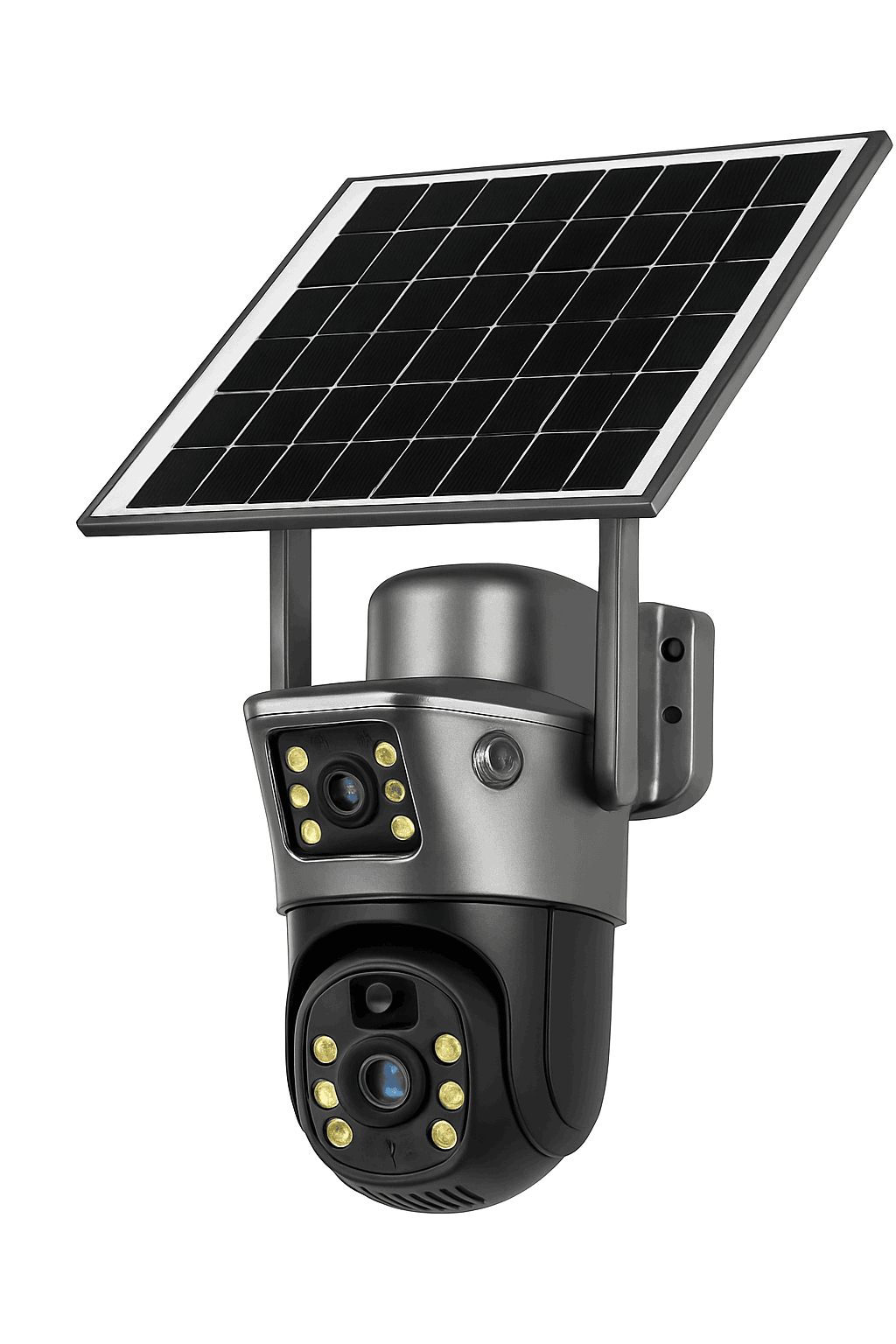 4K 8MP Dual Lens Solar Security Camera Outdoor WiFi 4G Waterproof Night Vision-Wifi No Card