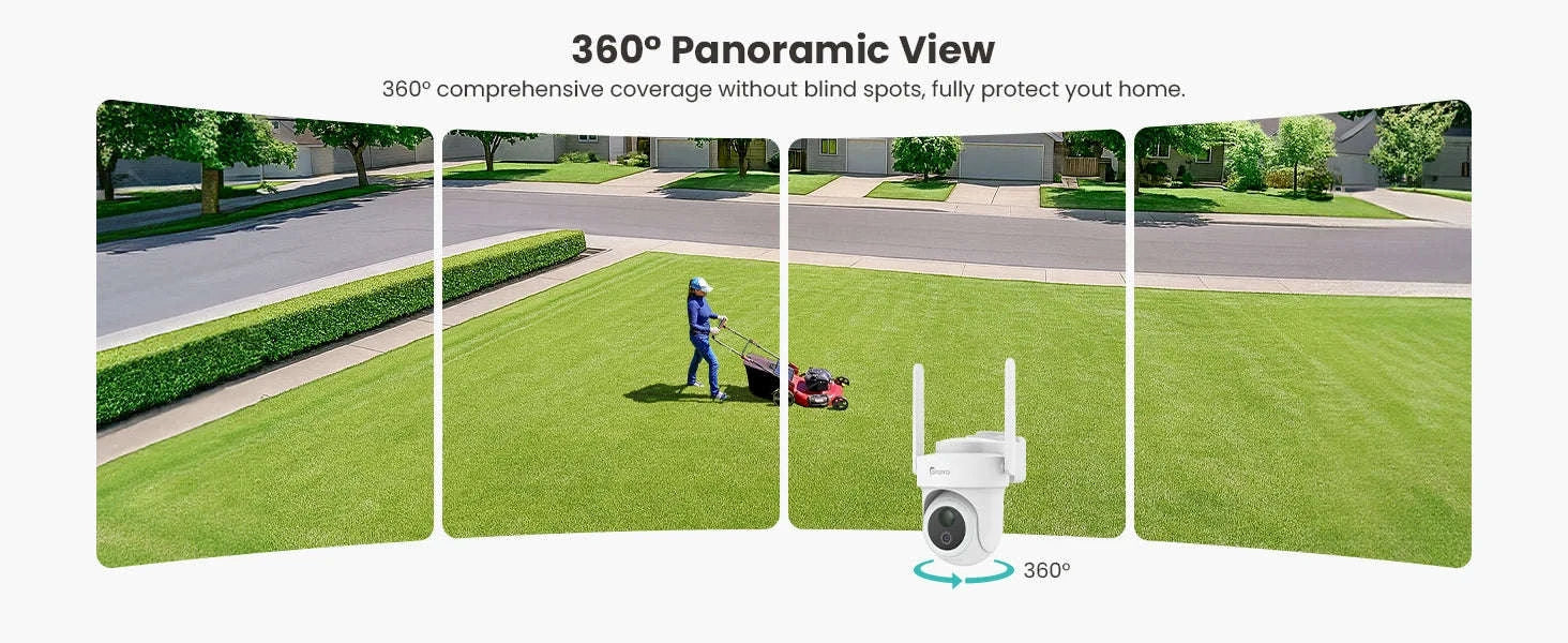 4K 8MP Dual Wi-Fi 360° Security Camera Kit with AI Tracking-United States