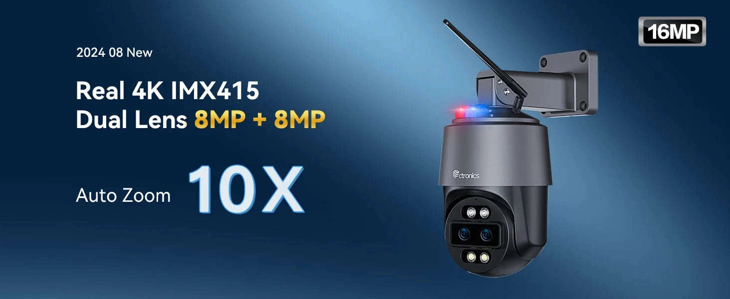 4K 8MP Outdoor Security Camera with Smart Tracking-Cam Add 128GB / Germany