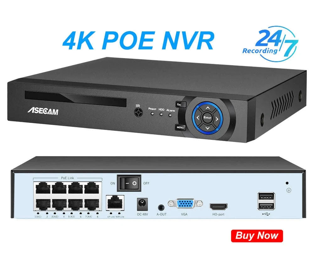 4K 8MP PoE Outdoor IP Security Camera-Super 4MP POE / 3.6mm