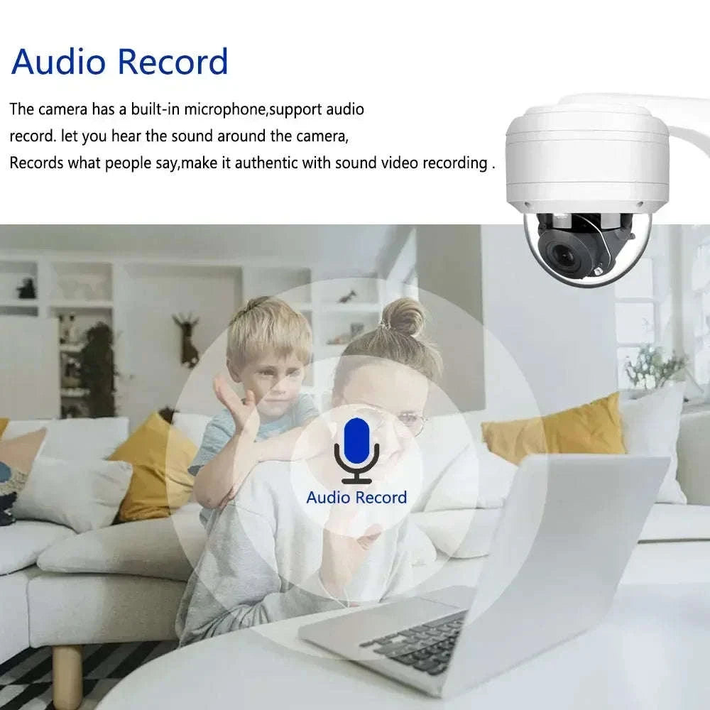 4K 8MP PTZ Dome Camera with 12X Zoom & PoE-1Pcs 4K POE PTZ / Poland