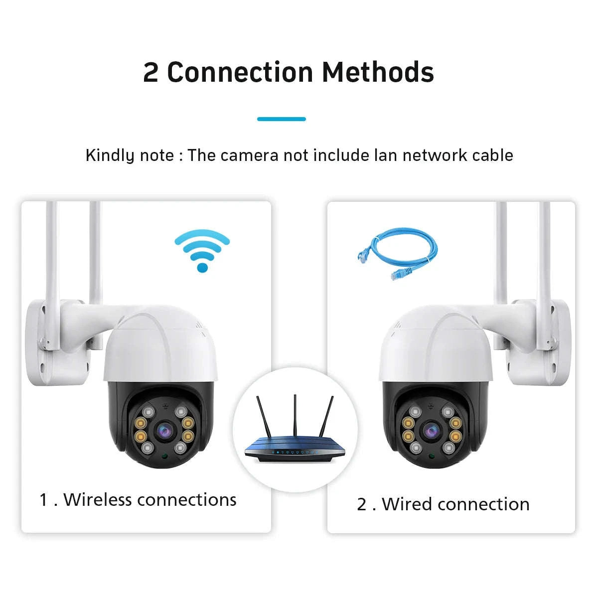4K 8MP PTZ WiFi IP Camera Outdoor 4X Digital Zoom AI Human Detection-8mp EU Plug with 64g / 4mm