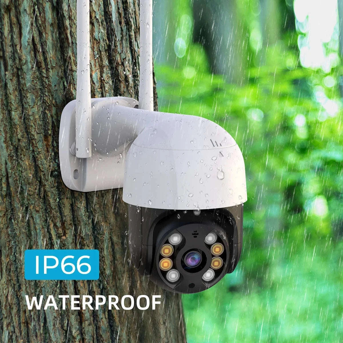 4K 8MP PTZ WiFi IP Camera Outdoor 4X Digital Zoom AI Human Detection-8mp EU Plug with 64g / 4mm