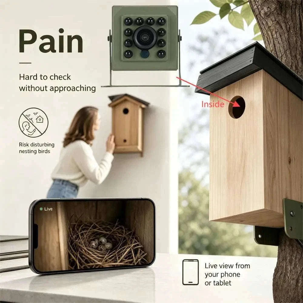4K 8MP WiFi Bird Box Wildlife Camera with icsee App-8MP WIFI IMX415
