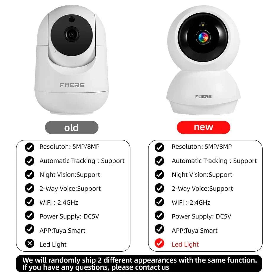 4K 8MP WiFi Indoor Security Camera with Auto Tracking & App Control-5MP camera / UK Plug / China Mainland