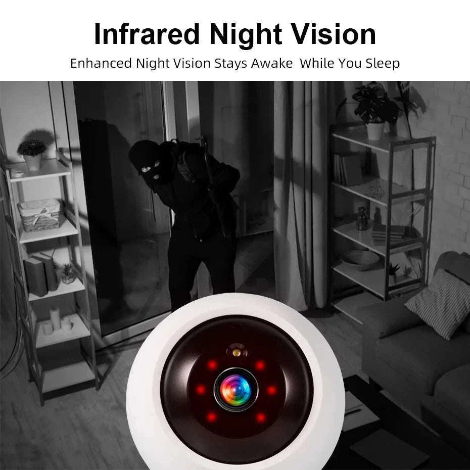 4K 8MP WiFi Indoor Security Camera with Auto Tracking & App Control-5MP camera / UK Plug / China Mainland