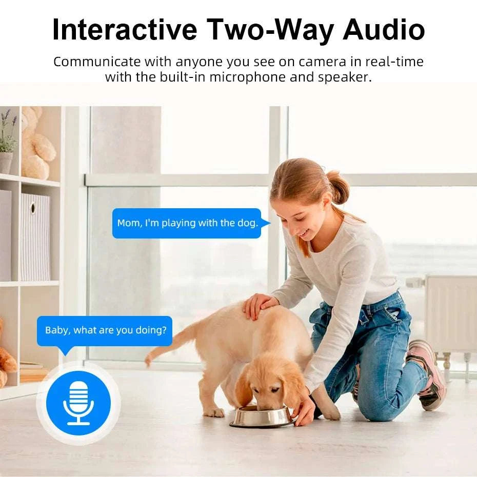4K 8MP WiFi Indoor Security Camera with Auto Tracking & App Control-5MP camera / UK Plug / China Mainland