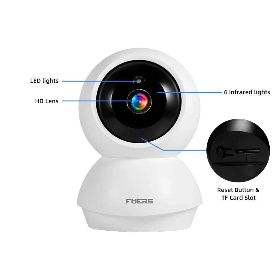 4K 8MP WiFi Indoor Security Camera with Auto Tracking & App Control-5MP camera / UK Plug / China Mainland