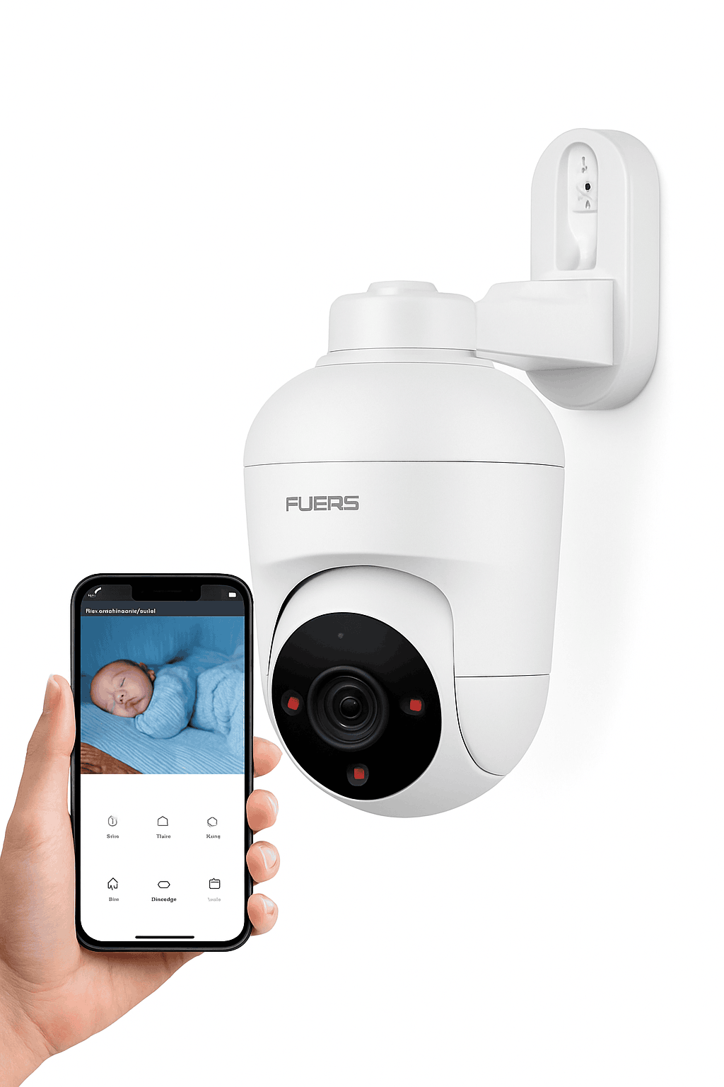 4K 8MP WiFi IP Camera with Smart Tracking and Night Vision-8MP camera / US Plug