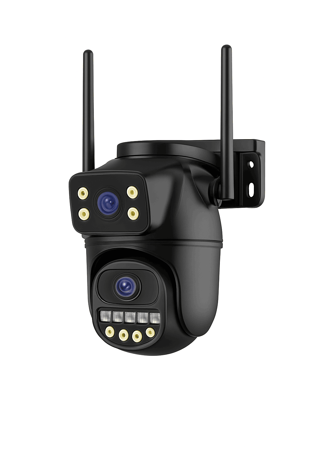 4K 8MP WiFi Security Camera with Dual-Lens PTZ Control-4MP NO SD Card / US Plug