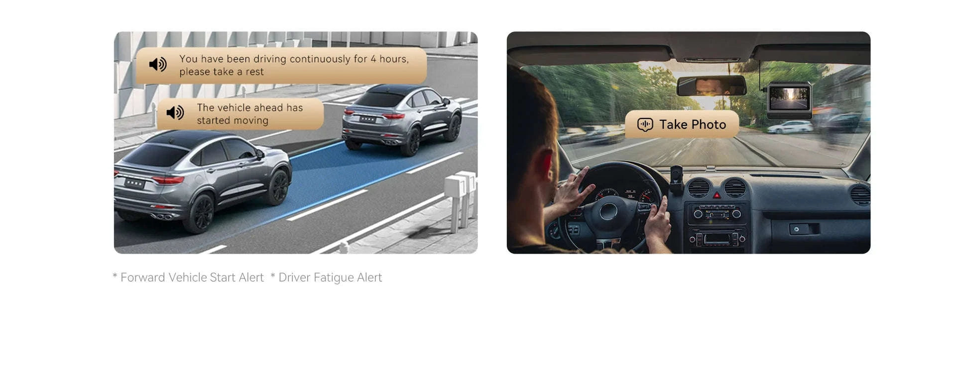 4K Dash Cam Front and Rear Interior Camera with HDR, 5GHz Wi‑Fi, GPS, ADAS, 4G Support-2-Channel / Poland / 256G SD Card