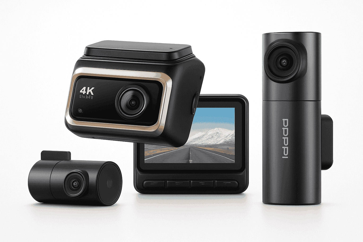 4K Dash Cam Front and Rear Interior Camera with HDR, 5GHz Wi‑Fi, GPS, ADAS, 4G Support-2-Channel / Poland / 256G SD Card