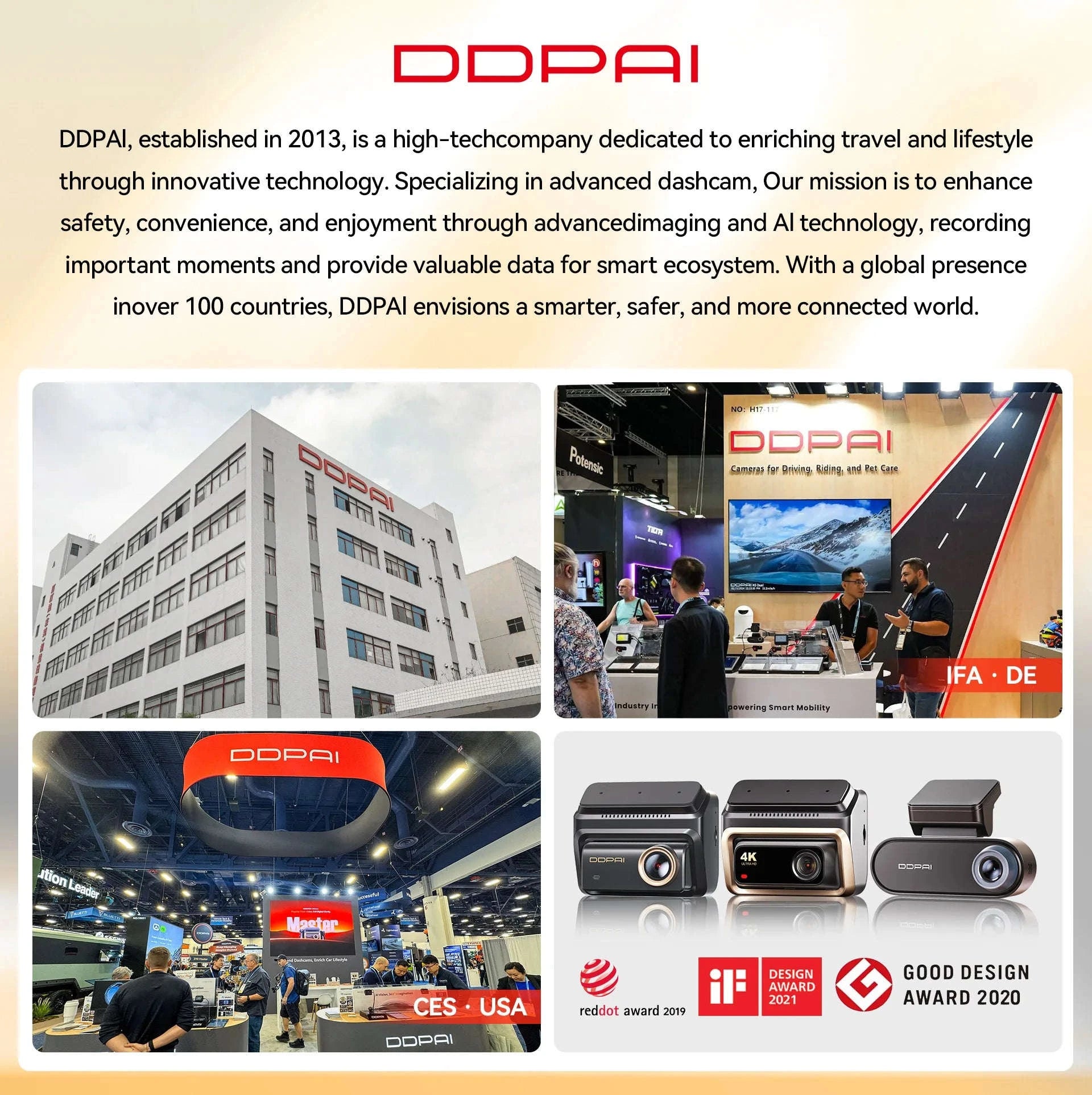 4K Dash Cam Front and Rear Interior Camera with HDR, 5GHz Wi‑Fi, GPS, ADAS, 4G Support-2-Channel / Poland / 256G SD Card