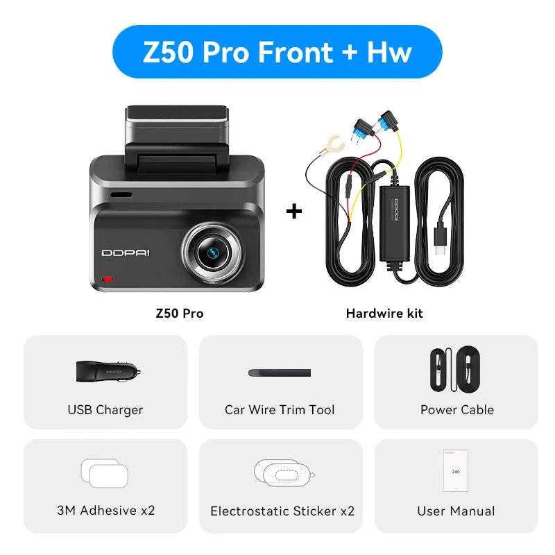 4K Dash Cam with Front and Rear Camera, GPS, Night Vision, 5GHz Wi-Fi and 24H Parking Support-Front n Rear 4G n Hw / United States / NO SD Card