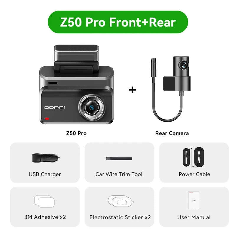 4K Dash Cam with Front and Rear Camera, GPS, Night Vision, 5GHz Wi-Fi and 24H Parking Support-Front n Rear 4G n Hw / United States / NO SD Card