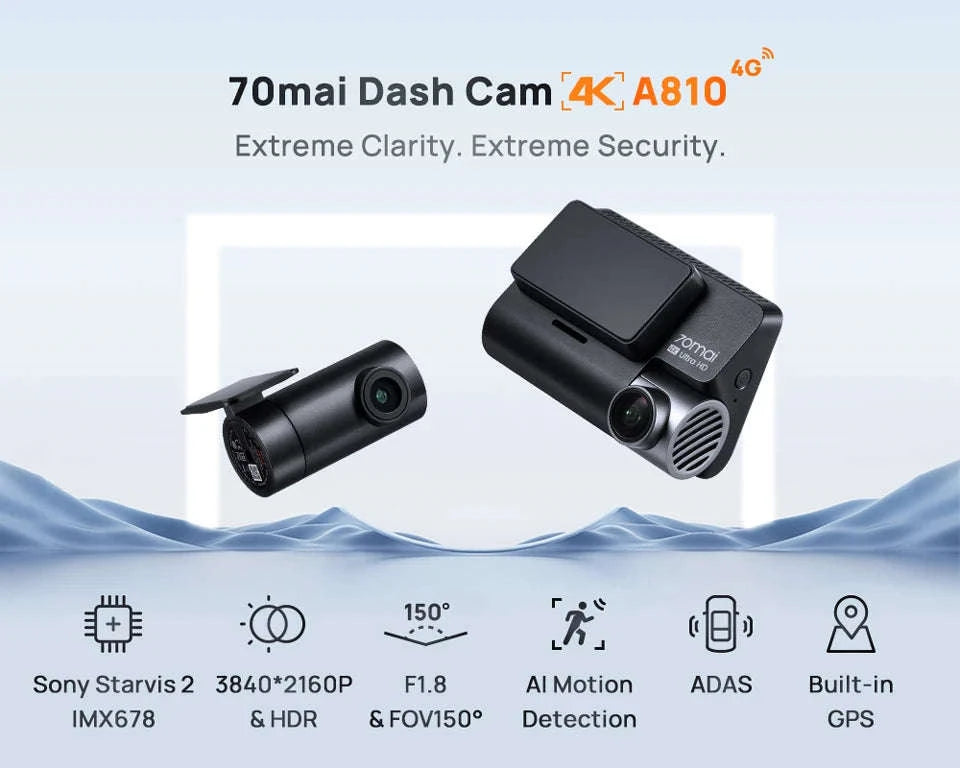 4K Dash Cam with GPS, ADAS, 24H Parking Surveillance and 4G LTE Support-2-Channel n UP04 / Saudi Arabia / No TF Card