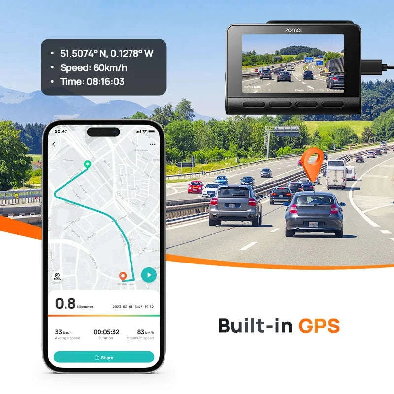 4K Dash Cam with GPS, ADAS, 24H Parking Surveillance and 4G LTE Support-2-Channel n UP04 / Saudi Arabia / No TF Card